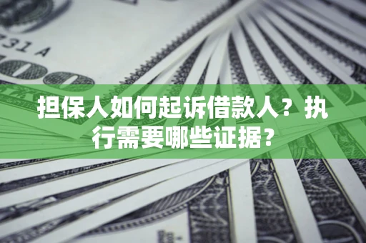北京担保人如何起诉借款人？执行需要哪些证据？