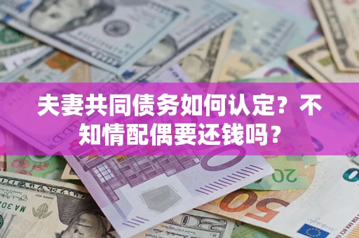 北京夫妻共同债务如何认定？不知情配偶要还钱吗？