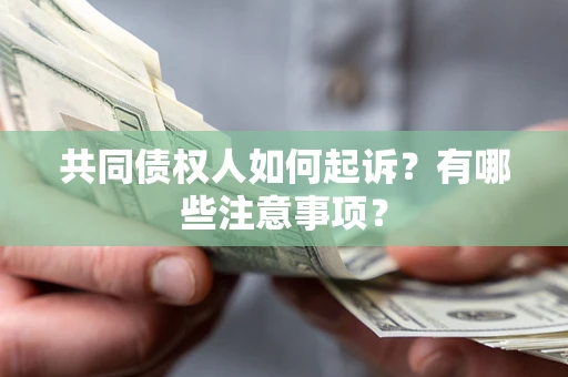 北京共同债权人如何起诉？有哪些注意事项？