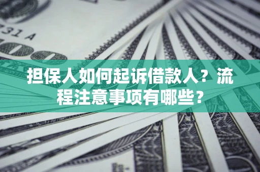 北京担保人如何起诉借款人？流程注意事项有哪些？